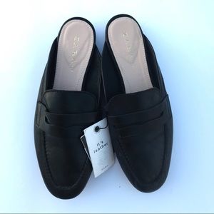 ✨SOLD✨ZARA BLACK AUTHENTIC LEATHER MULES